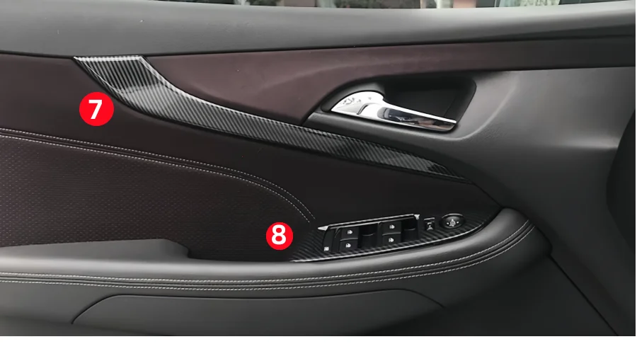 13 шт. салон автомобиля из углеродного волокна декоративная панель переключения