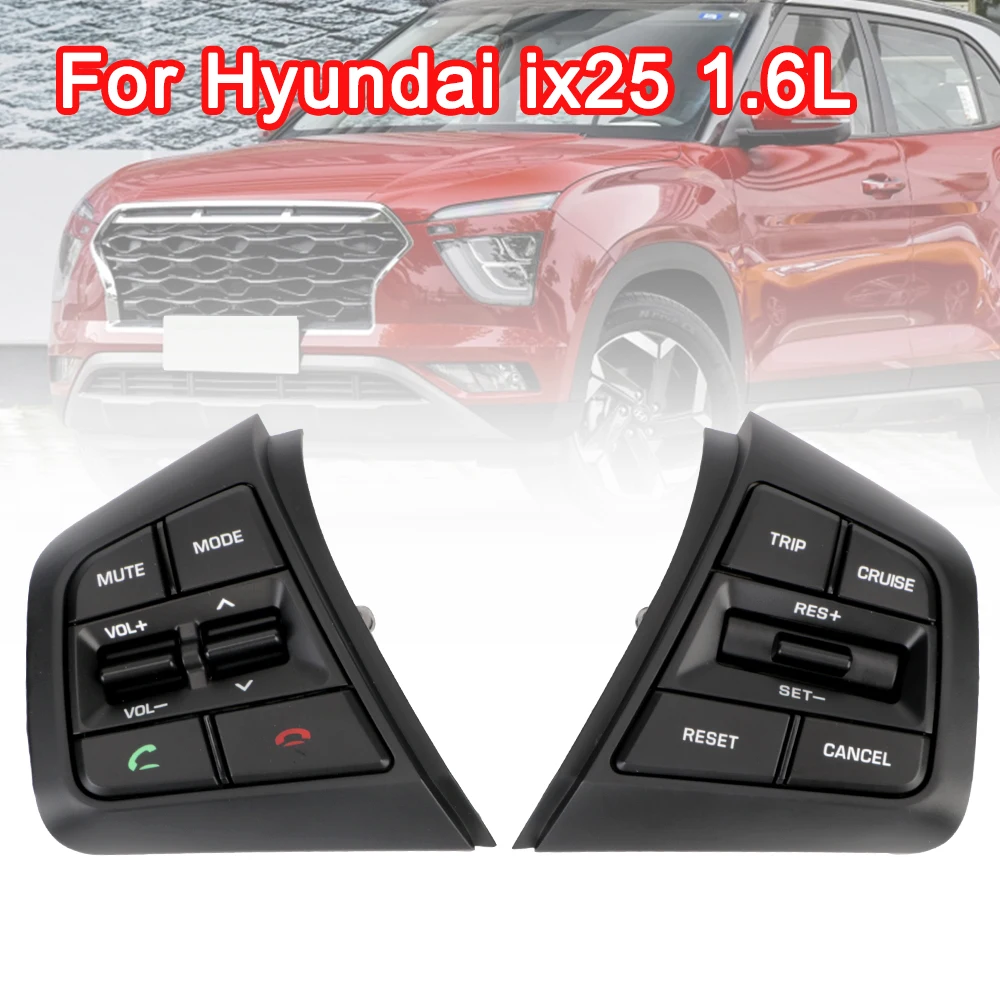 For Hyundai ix25 (creta) 1.6L Bluetooth Switches Car Steering Wheel Buttons Remote Volume Button with Cables Cruise Control