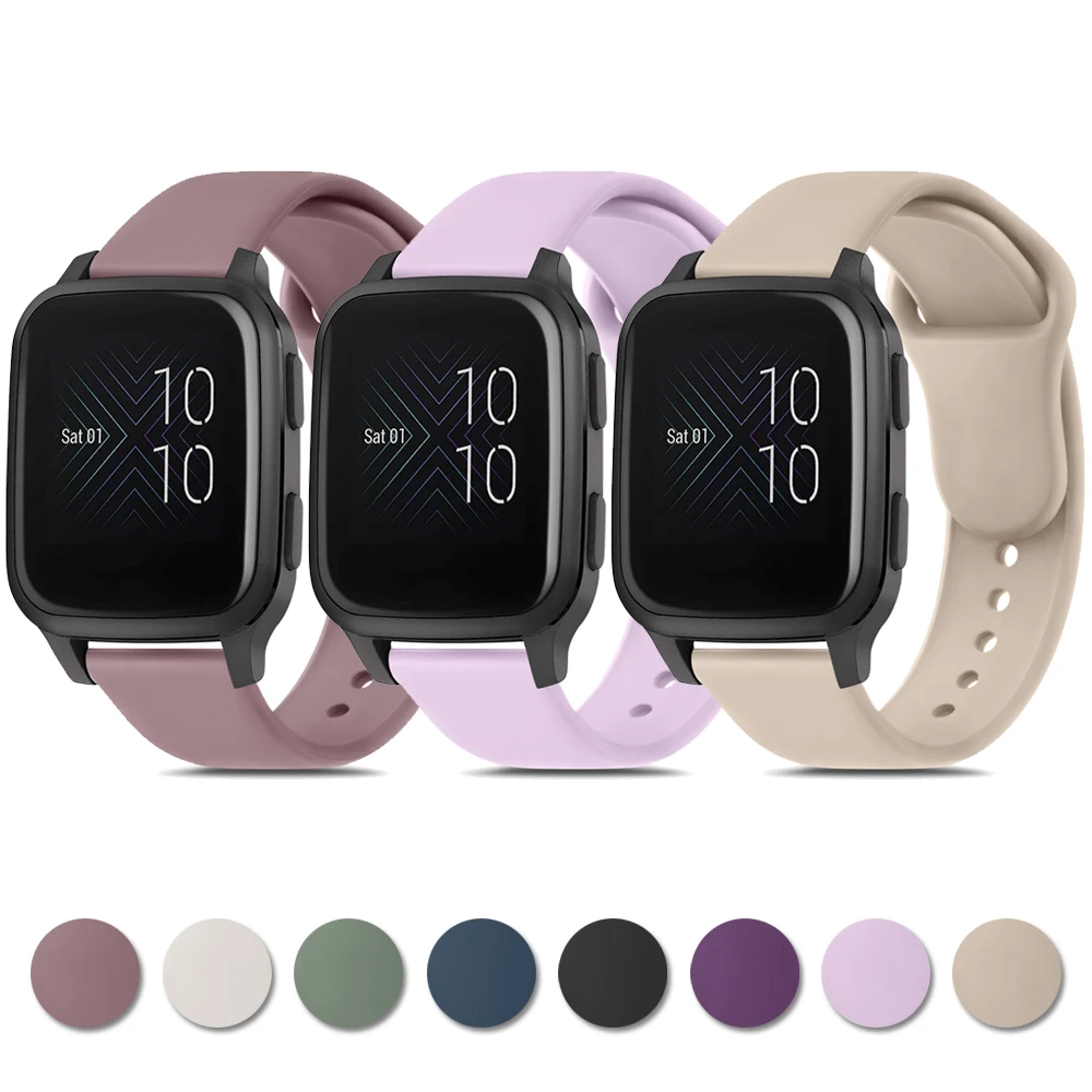 Cinturino In Silicone Da 20Mm 22Mm Per Garmin Vivoactive 4 3 Music Venu Sq 2 Plus Cinturino Per Forerunner 245 645 55 158/Vivomove 3 Bracciale