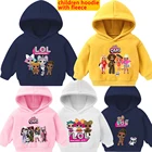 L.O.L. Сюрприз! Детская толстовка с капюшоном для мальчиков и девочек, одежда большого размера Lol Omg, пуловер с длинным рукавом, уличная одежда с флисом
