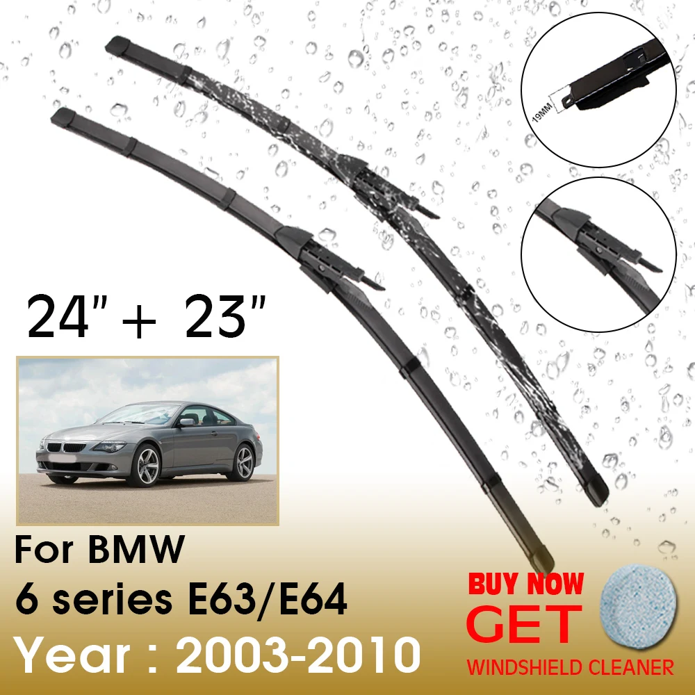 

Car Wiper Blade For BMW 6 series E63/E64 24"+23" 2003-2010 Front Window Washer Windscreen Windshield Wipers Blades Accessories