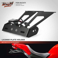 license plate holder for ducati monster 821 1200 s r 2018 2020 tail tidy fender eliminator motorcycle accessories number frame