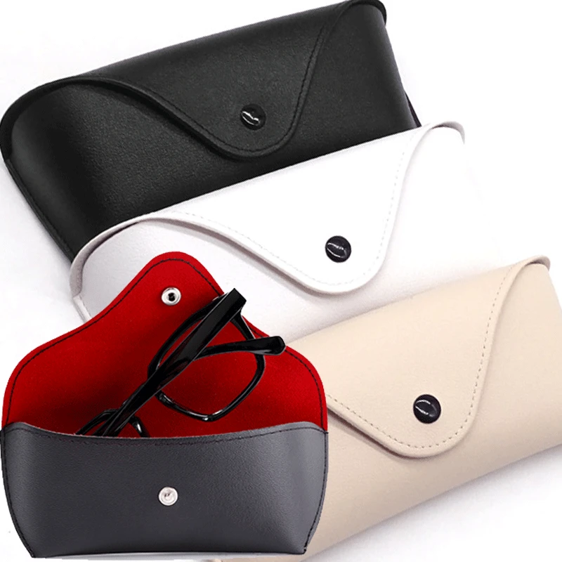 Leather Glasses Case Unisex Soft Glasses Bag Fashion Portabl