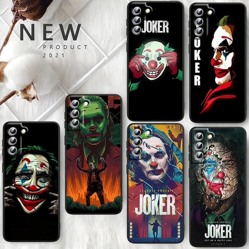 

Superhero The Joker Anime Phone Case For Samsung Galaxy S23 S22 S21 S20 FE Ultra Pro Lite S10 5G S10E S9 Plus Black Cover