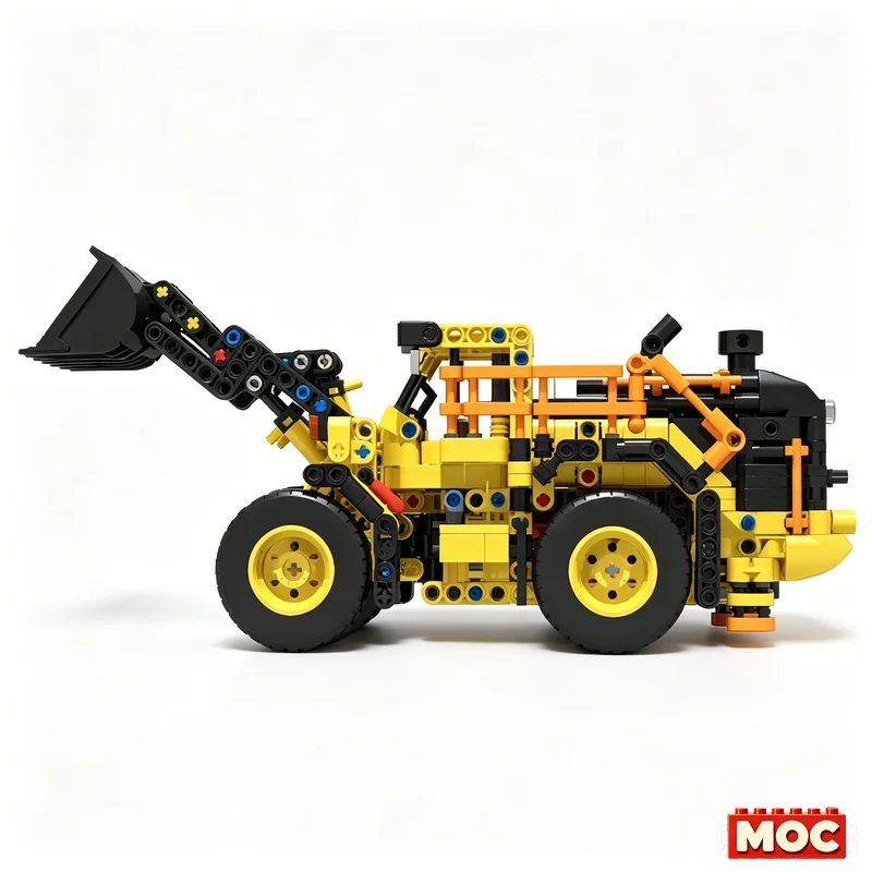 Фото 892 детали MOC Городская строительная техника: Колесный погрузчик L350h, модель Technic, конструктор, развивающая игрушка для самостоятельной сборки, подарок №2