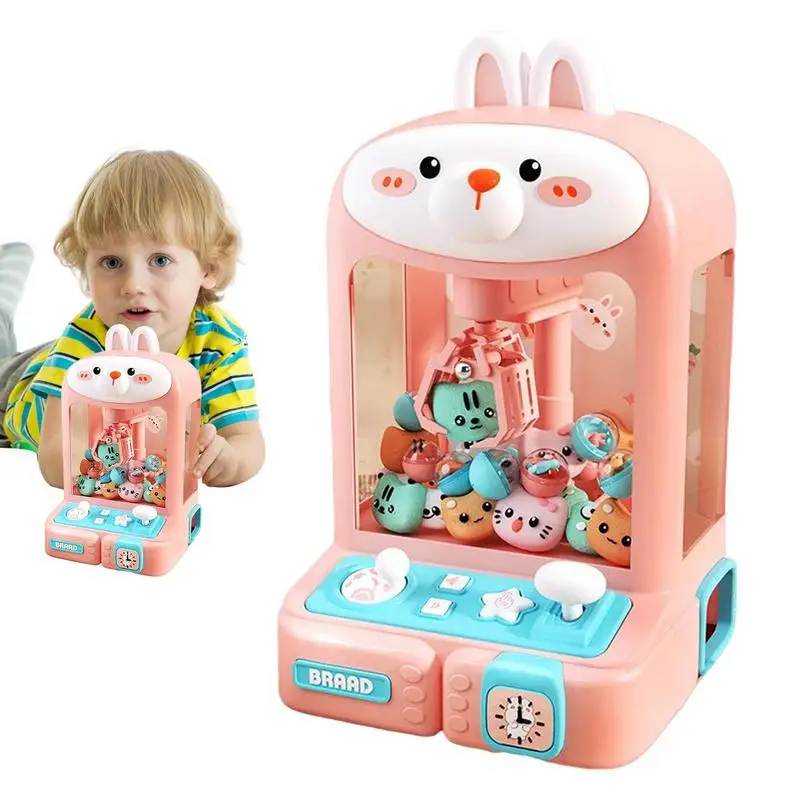 

Mini Claw Machine For Kids Arcade Claw Machine With Music And 10 Plush Toys 2 Power Supply Modes Cute Vending Machines Toys For