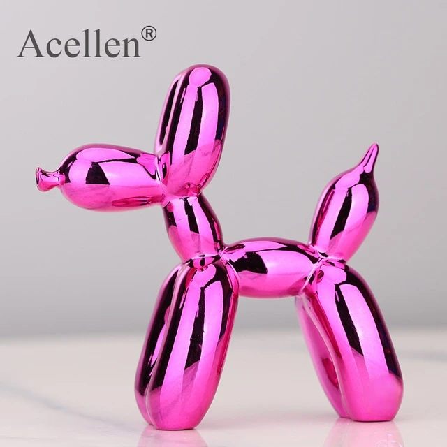 Plating balloon dog Statue Resin Sculpture Home Decor Modern Nordic Home Decoration Accessories for Living Room Animal Figures images - 6