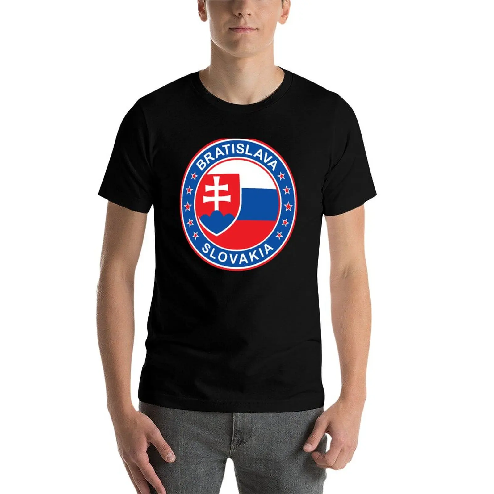 Фото Футболка Bratislava Slovakia, базовая повседневная одежда, топ с короткими рукавами №4