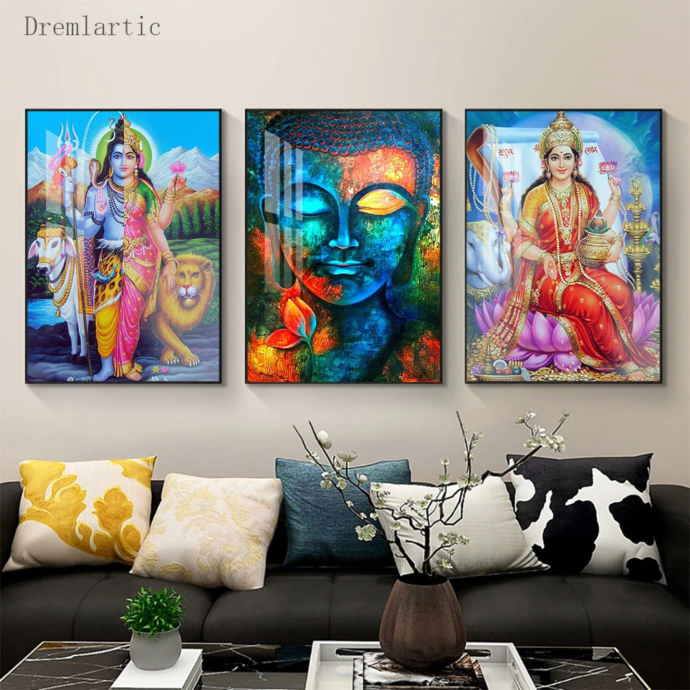 Индийские искусства # w домашний декор холст живопись планшетов ткань для