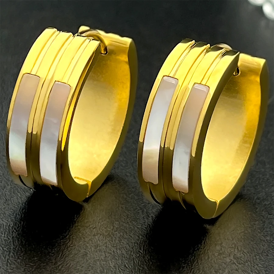 Женские и мужские серьги-клинья из нержавеющей стали 1 пара