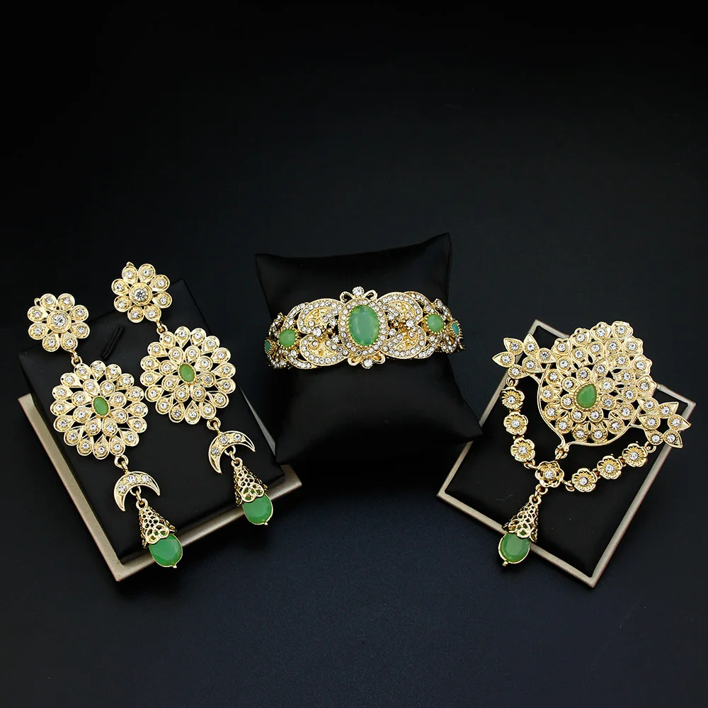 Sunspice Ms модный комплект свадебных украшений золотого цвета длинные серьги