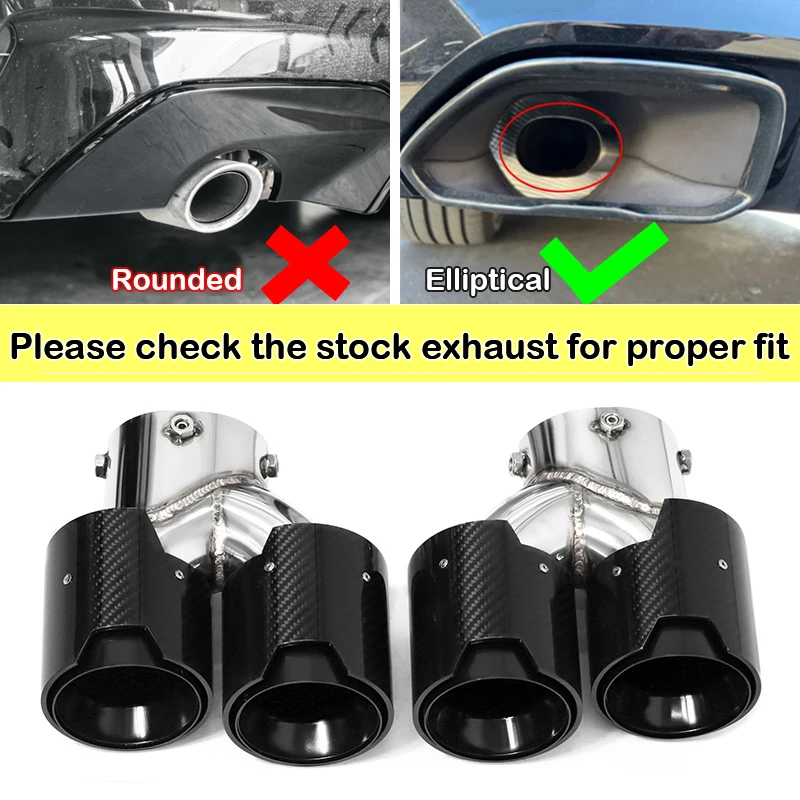 

Для BMW G20 G21 M340i G42 440i G22 M240i Dual Four Out M Выхлопной глушитель из углеродного волокна Наконечник выхлопной системы Форсунка выхлопной системы 2020+