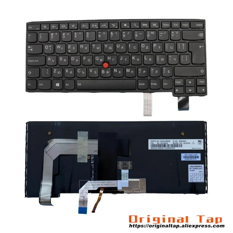 Клавиатура BG Bulgaria с подсветкой для Lenovo Thinkpad P40 Yoga 460 S3 14 00UR207 00UR244 00HW770 00HW807
