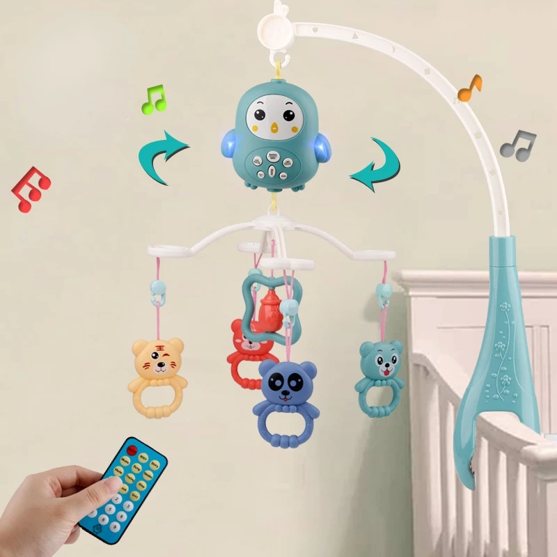 

Мобиль с погремушками для детской кроватки, карусель для детской кроватки, детская игрушка для новорожденных 0-12 месяцев