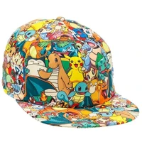 kids anime pokemon baseball cap pikachu hat adjustable pokemon cosplay decor hip hop cap girls boys children figures toys gift