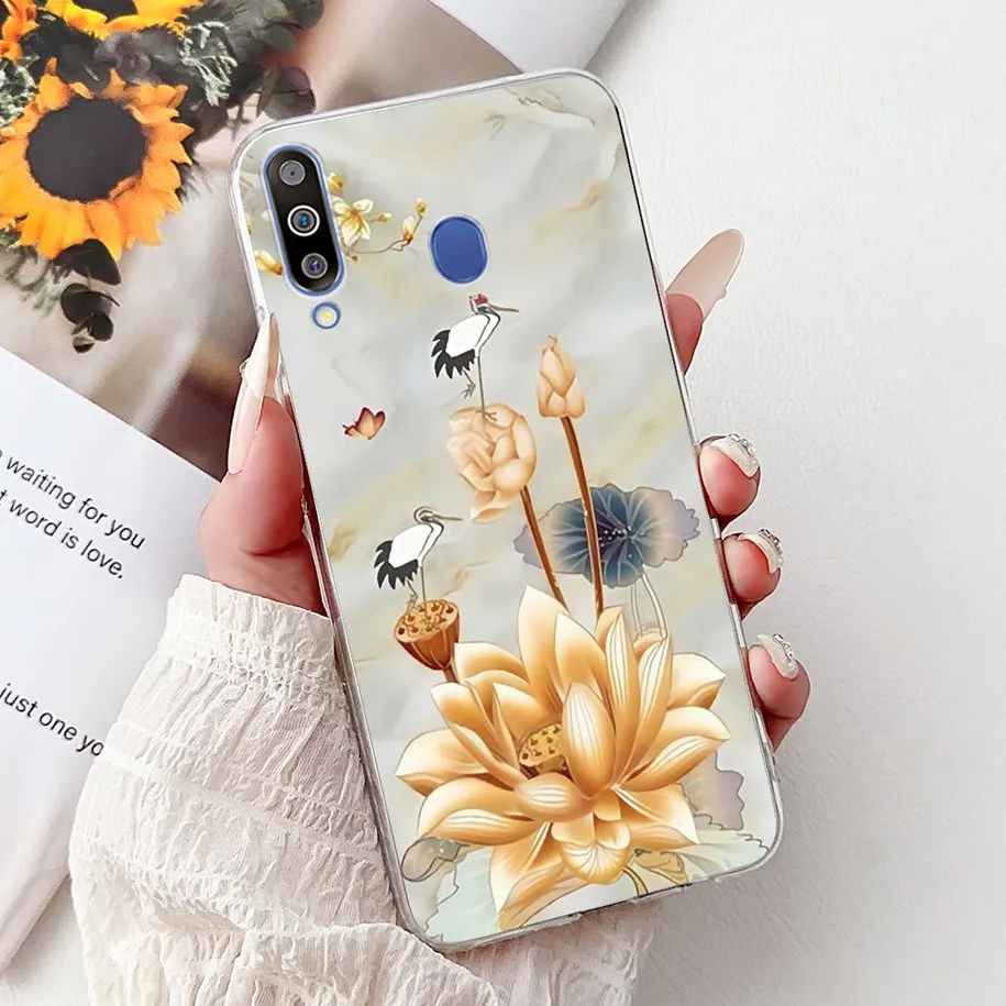Чехол для Samsung Galaxy M30 M20 M10 SM-M305F SM-M205F SM-M105F, популярные чехлы для телефонов с цветочным принтом для Samsung M30 GalaxyM30, бампер (art.: 3920d156ce482) - 3920d156ce482