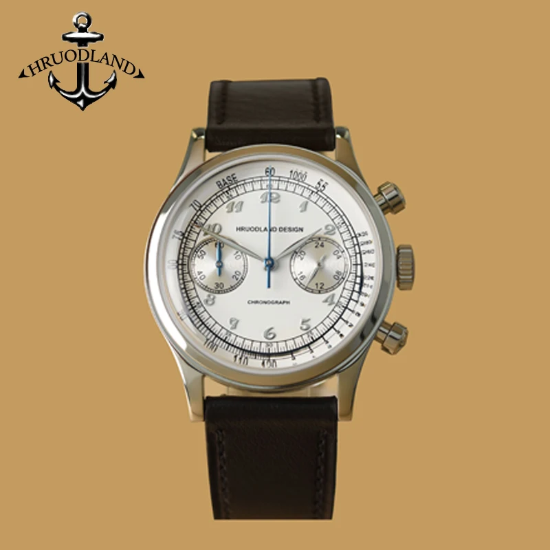 Hruodland G003 Кварцевый хронограф Мужские часы VK64 Сапфировое стекло Кожа 316L