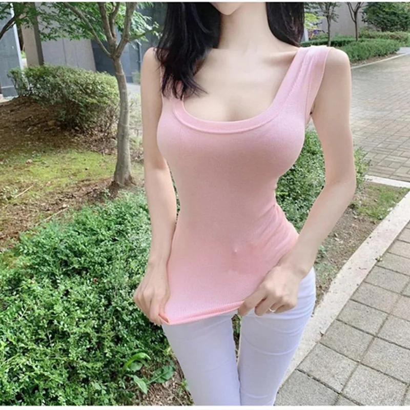 

2022 new temperament ladies fashion sexy comfortable tight sleeveless camisole tops