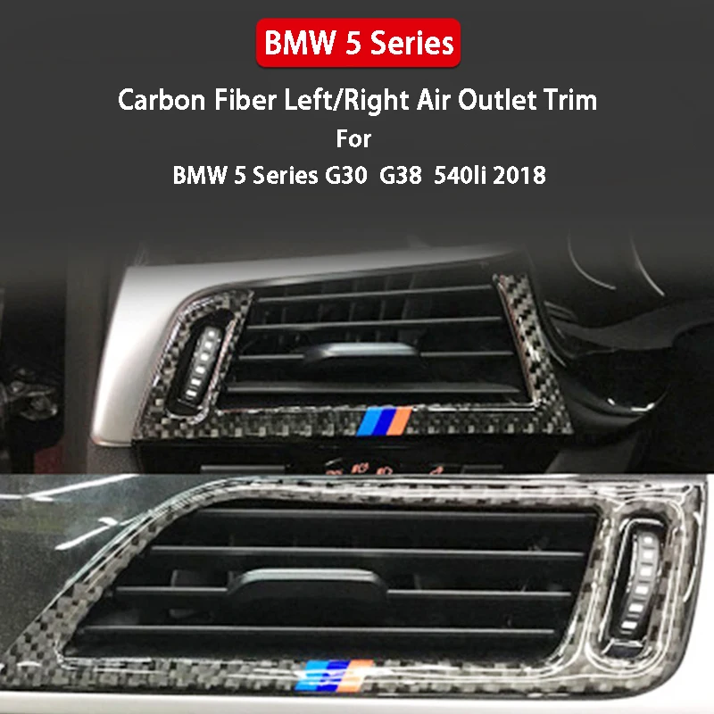 

2 шт., декоративная рамка из углеродного волокна для BMW 5 Series G30 G38 540i 2018