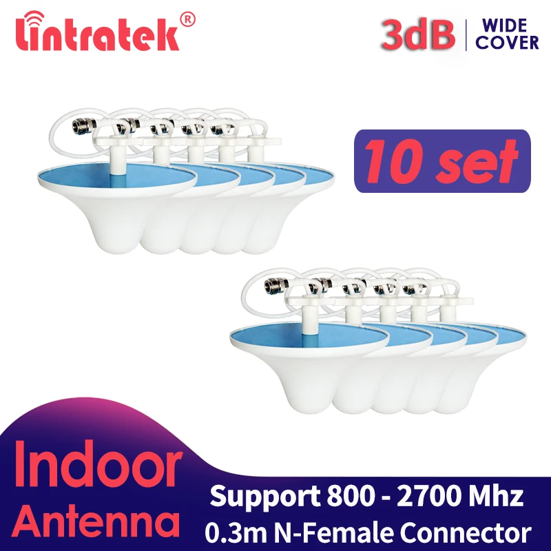 Lintratek Indoor Antenna Cellular Amplifier 3g 4g Antenna 800Mhz to 2700Mhz Ceiling Antenna CDMA GSM DCS Signal Boostoer Antenna