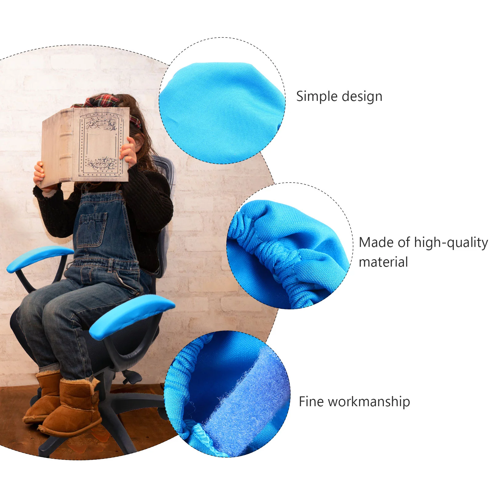 

Chair Armrest Arm Pads Cover Computer Slipcovers Rotating Covers Office Rest Elbow Desk Handle Protector Cushion Slipcover