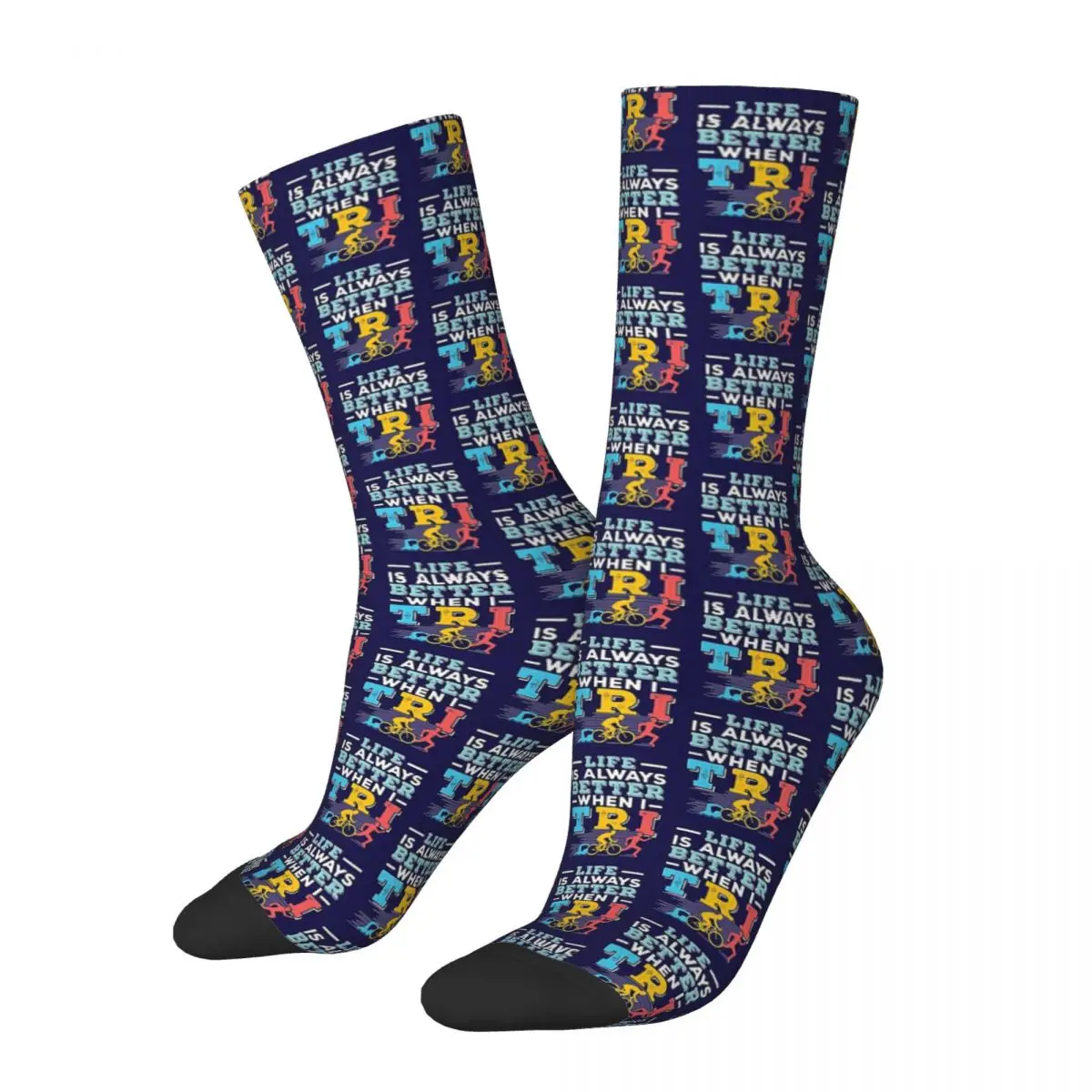 

Зимние носки унисекс для тройного триатлона, счастливые носки для пеших прогулок, сумасшедшие носки в уличном стиле