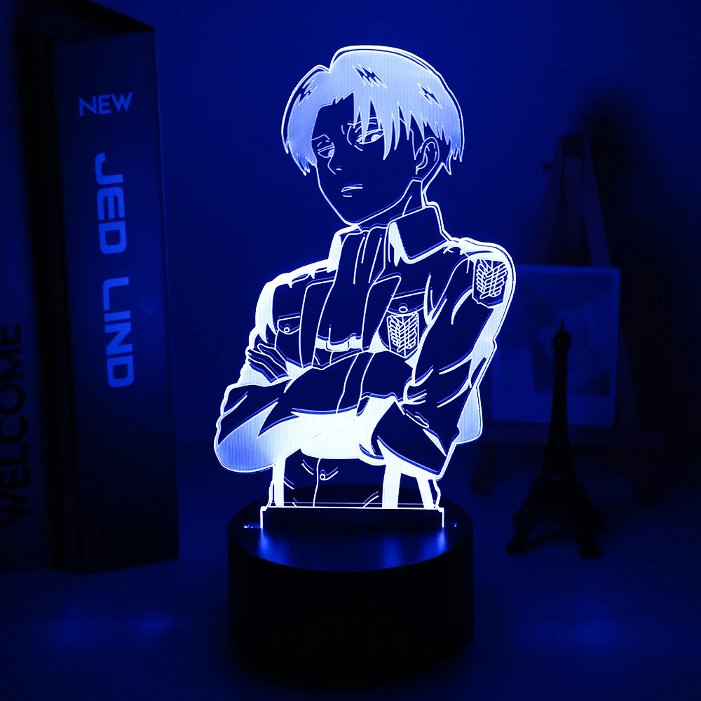 

3d Lamp Attack on Titan Mikasa Ackerman Figure Kids Nightlight for Room Decoration Led Color Changing Night Light Anime Gift