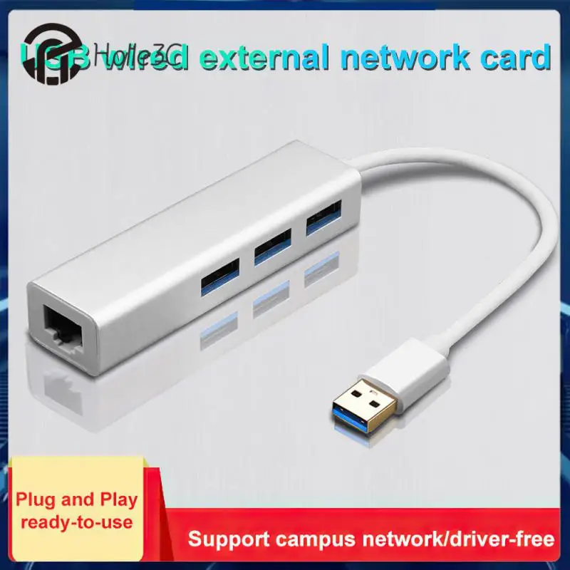 

Mini 3 Usb Ports Us Portable Rj45 Dongle 3 Usb Ports For Macbook Windows 3.0 2.0 Data Hub Usb Type C To Ethernet Adapter 5gbps