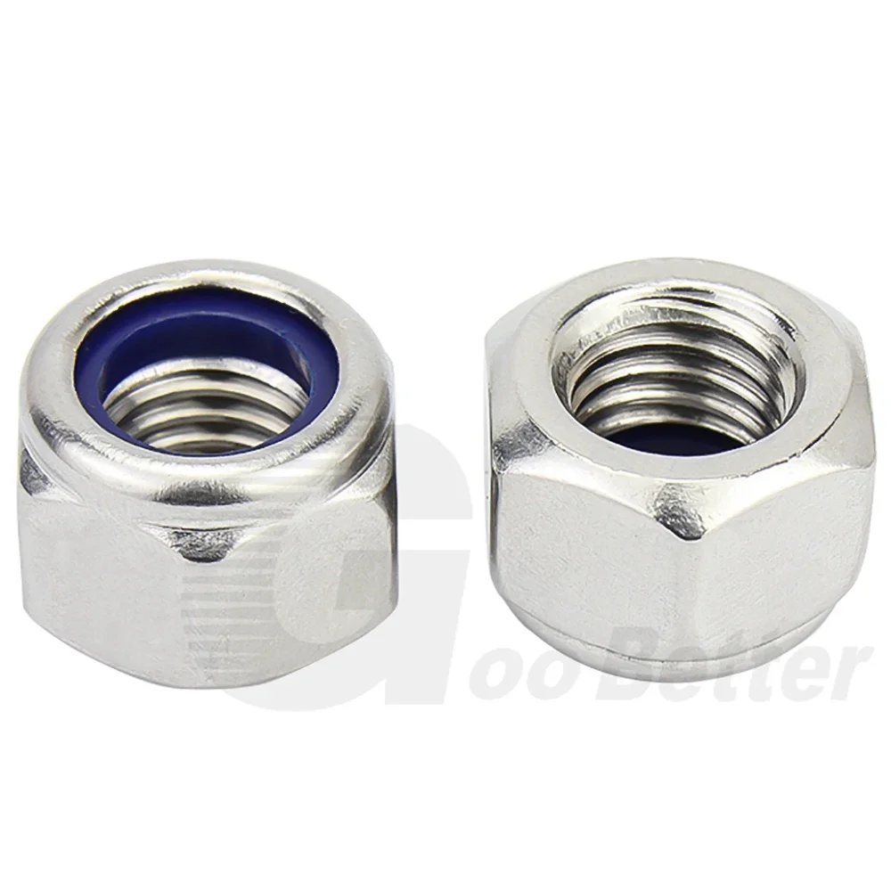 UNC 4 #6 #8 #10 #1/4 5/16 3/8 1/2 дюйма нейлоновые самоблокирующиеся гайки из нержавеющей