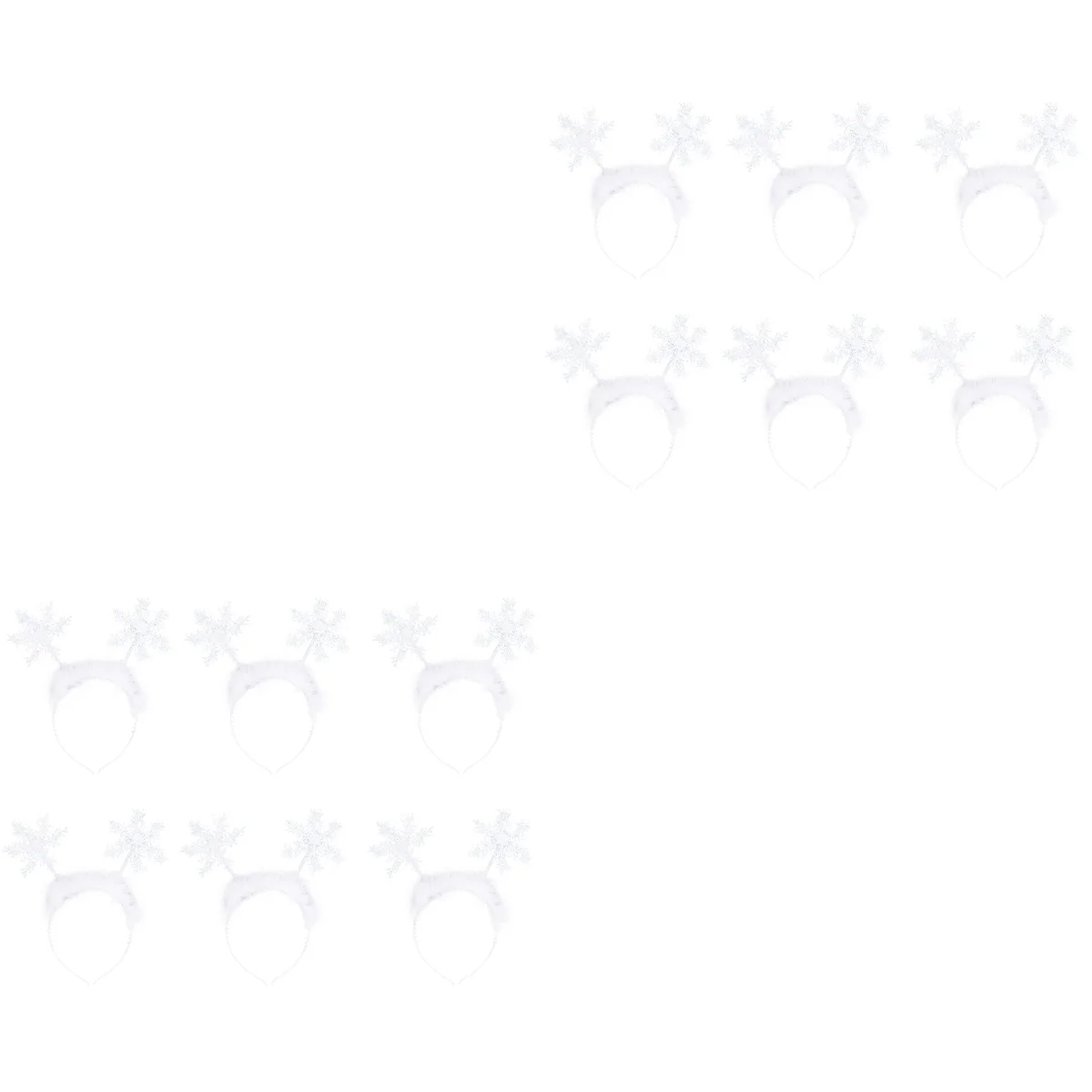 

12 pcs Christmas Hair and Snowflakes Hair Band Holiday Decoration