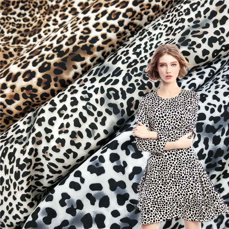 

Printed Yao Ladies Dress Fabric Jewelry Wide Leg Pants Shorts Popular Classic Leopard Print Composite Flower Clothing Materials