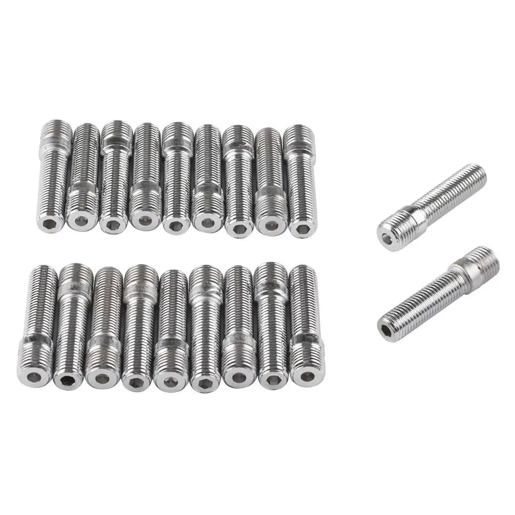 

20 PCS 50mm Wheels Stud Conversion 14 X 1.5 to 12 X 1.5 Screw Adapters