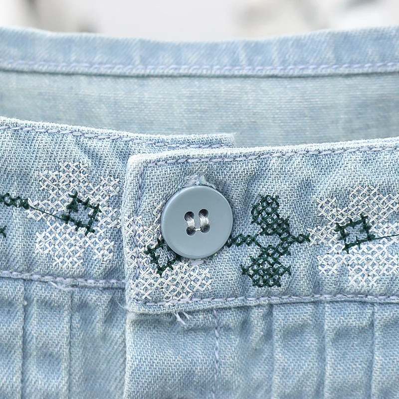 Детский джинсовый топ без рукавов и джинсовые брюки на возраст от 1 до 5 лет