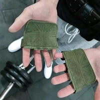 cowhide gym hand grips weight lifting protection gloves half finger anti skid pull ups training hand grips gloves workout