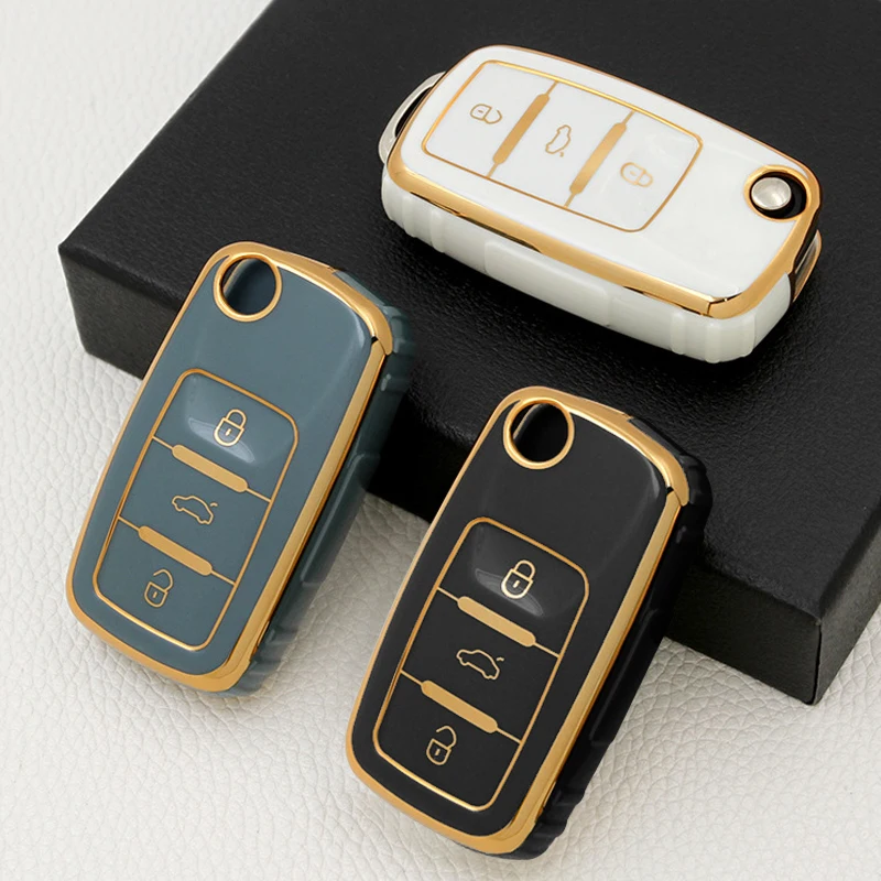 

1X TPU Car Key Case Cover Key Bag For VW Golf 3 4 5 6 mk4 mk6 Passat b5 b6 b7 b8 CC Polo Tiguan mk2 Touran Jetta 6 Bora