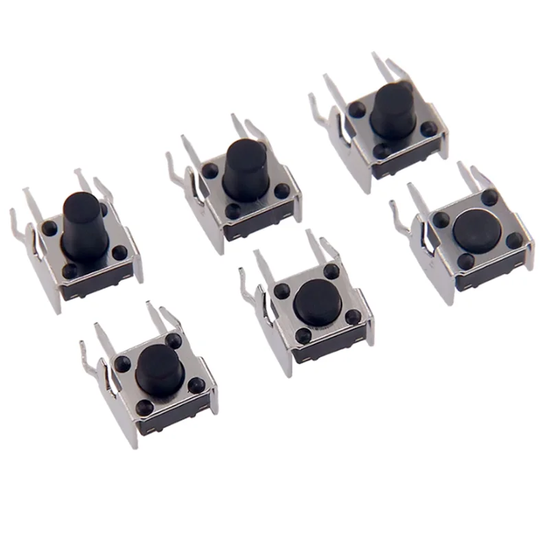 

20 шт. мгновенный тактильный кнопочный переключатель под прямым углом, горизонтальный держатель со стентом 6*6*4,3/5/6/7/8/9/10 мм