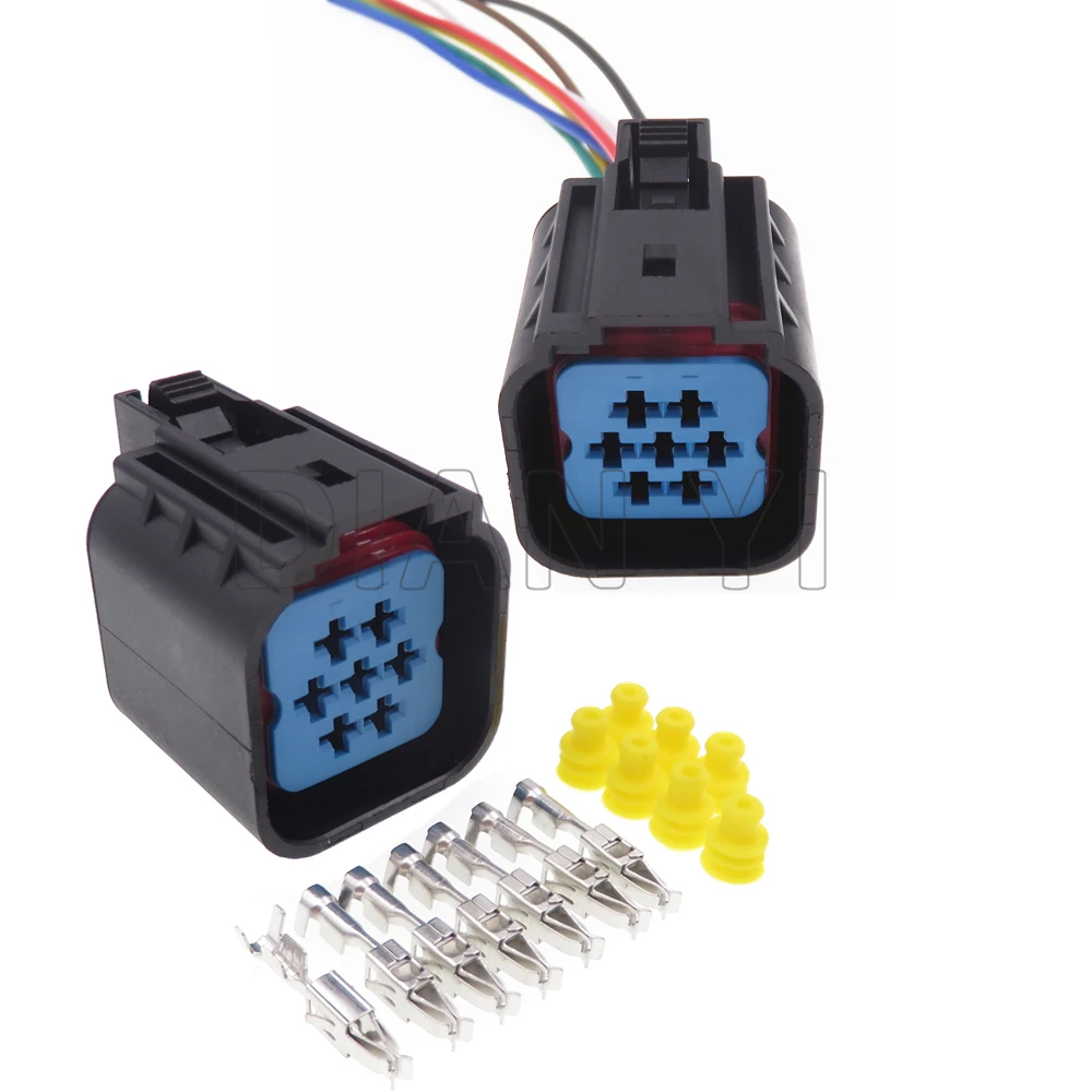 1 комплект, 7-сторонний автомобильный соединитель кабеля для проводки, Женский (оловянный) 3U2Z-14S411-YGA, автомобильный разъем для проводки