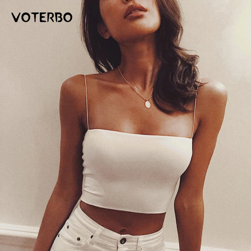 

Women's Tube Top America Slim Vest Sexy Crop Top Female Camisoles On Thin Straps Fashion Seamless Tanks Underwear For Women