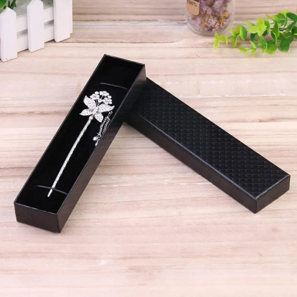 

1pcs Black Box Square Boxrectangle Jewelry Organizer Box Engagement Ring For Earring Necklace Bracelet Display Gift Box Hol V1R0