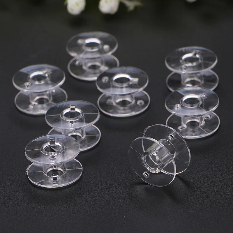 

25Pcs Clear Sewing Machine Bobbins Spools Empty Bobbins Spools Plastic Storage Box For Home Sewing Accessories Tools