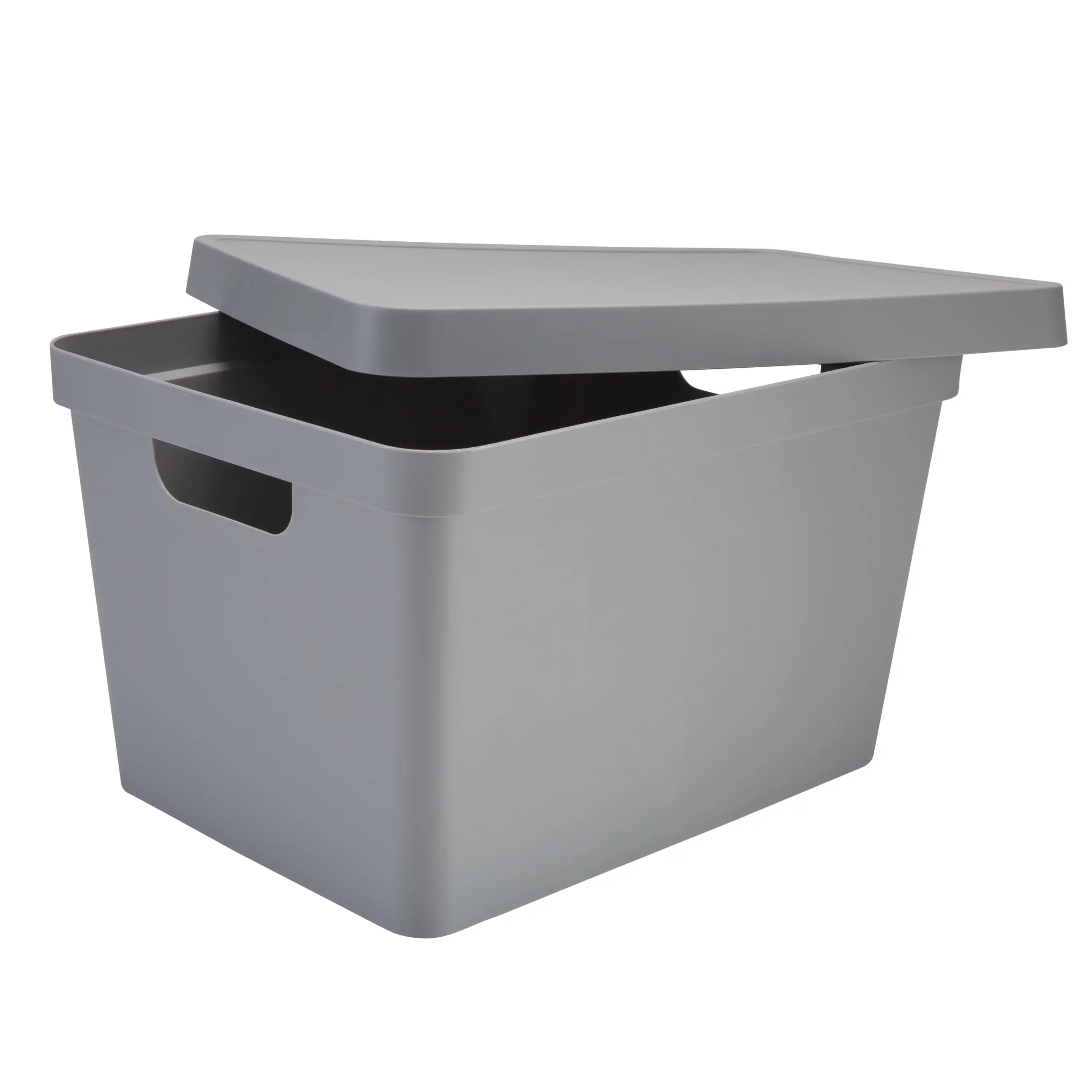

Large Vinto Storage Box with Lid in Grey Polypropylene