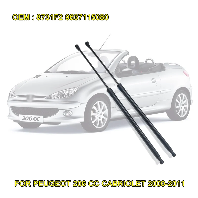 Фото Газовая пружина/амортизатор задней стойки для Peugeot 206 CC Cabriolet 2000-2011, упор для подъема двери багажника, OE 8731F2 9637115080 №1