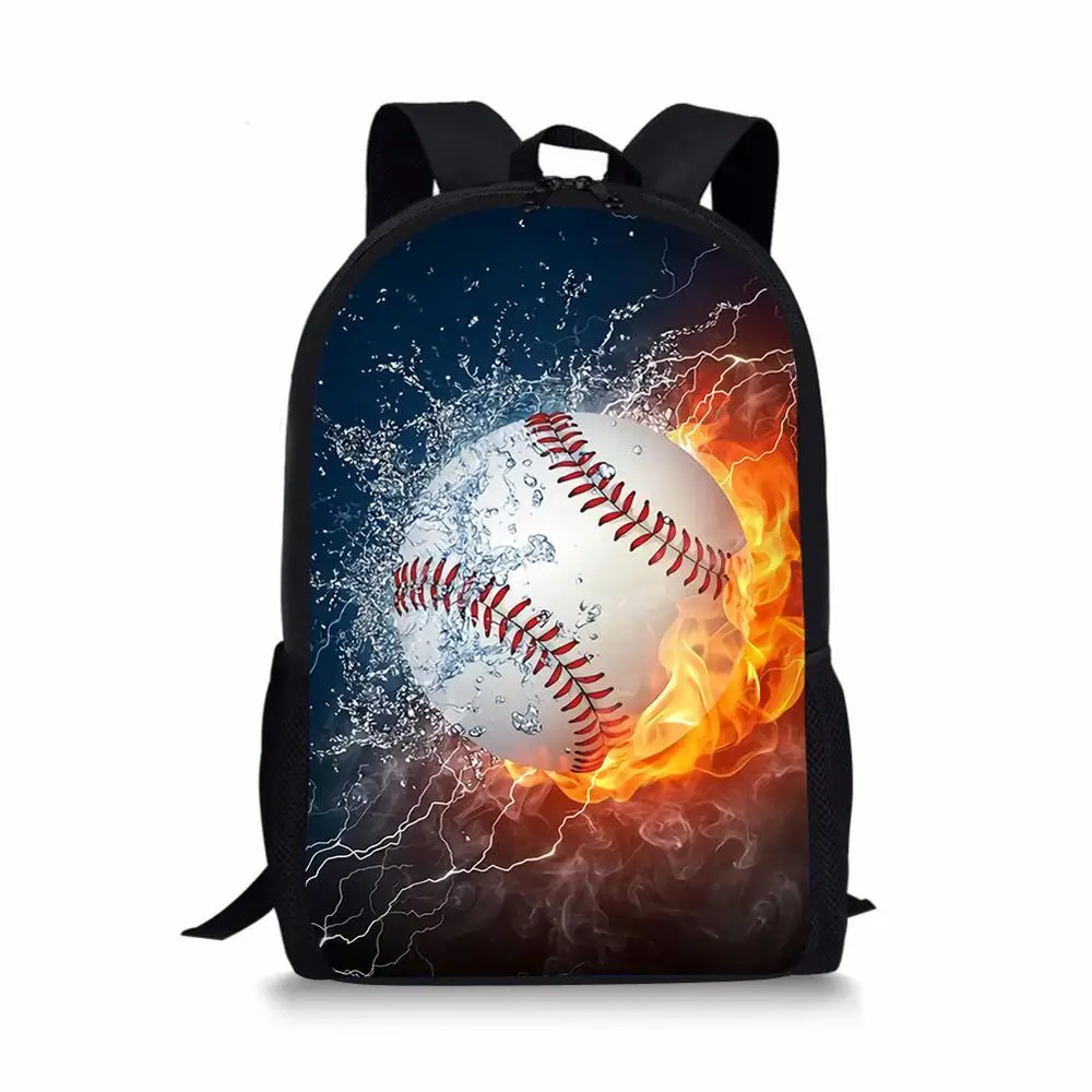 Детский Школьный рюкзак для мальчиков и девочек, ранцы с Бейсбольным принтом для учеников и учебников