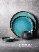 tableware bowl set household nordic creative ceramic personalized plate bowl in western food bowl