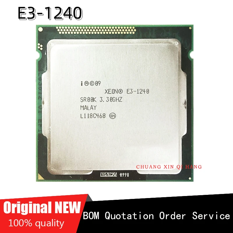 

FOR Intel E3-1240 3.3GHz SR00K Quad-Core 8M Cache CPU Processor E3 1240 LGA 1155
