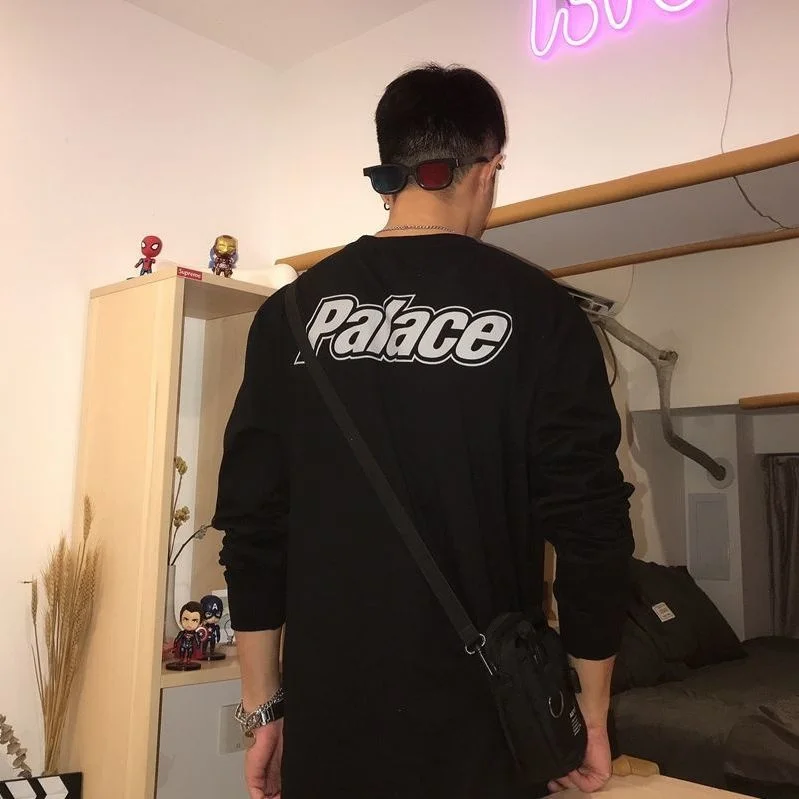 

Толстовка Женская/мужская с длинными рукавами и надписью, в стиле хип-хоп