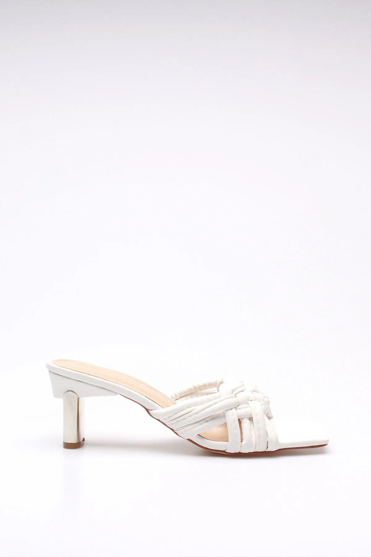 

Fashion Style women's White Leather Slippers Sandals And Slippers