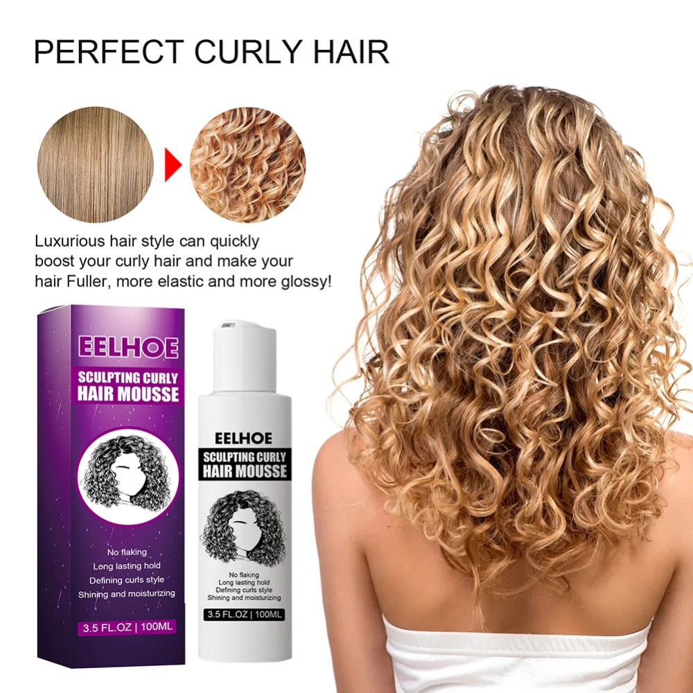 

Anti-frizz Styling Foam Hair Curl Sculpting Curly Hair Mousse Curl Cream For Curls Bounce And Curl Care Curly Boost Cream