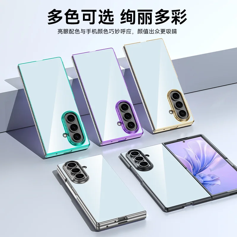 Фото Модный прозрачный жесткий чехол с гальваническим покрытием для Samsung Galaxy Z Fold 7 6 5 5G №4