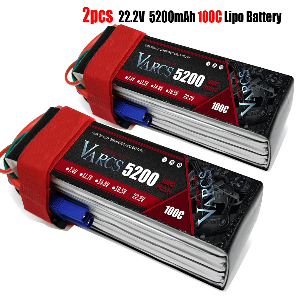 VARCS 7.4V 11.1V 15.2V 14.8V 22.2V 2S 3S 4S 6S 5200Mah 6300Mah 6500mAh 6200mAh 6750mAh 8000mAh 7000mAh Lipo Batteries for car